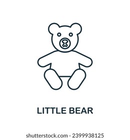 Little Bear icon. Simple element from well sleep collection. Creative Little Bear icon for web design, templates, infographics and more