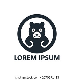 Little bear logo template design