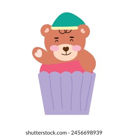 little bear in pumpkin, bear with ballon star and giftbox
