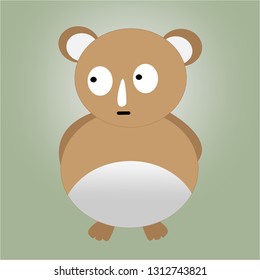 The little bear is shocked.