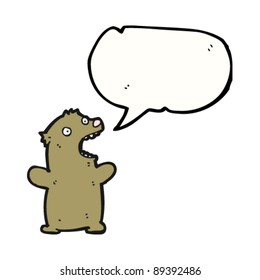 little bear with speech bubble