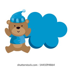 little bear teddy with hat