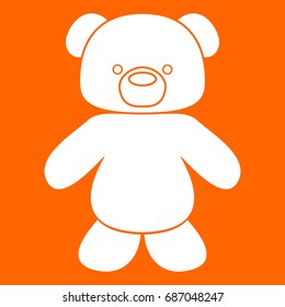 Little bear white icon .