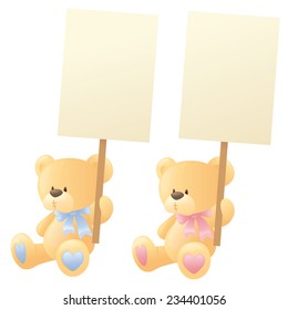 Little bears hold your message.