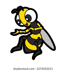 
Little bee animal. Vector image