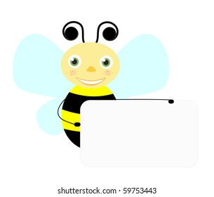 Little bee with banner