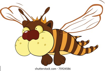 Little bee. Cartoon