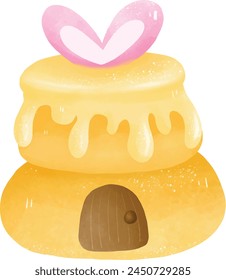 Little Bee House honeycomb with heart shape decoration