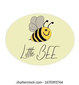 Little bee, logo, sticker badge