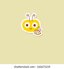 little bee sticker