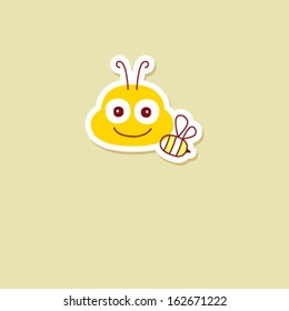 little bee sticker