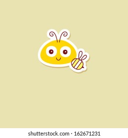 little bee sticker