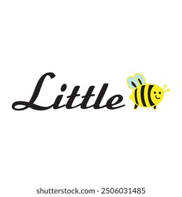 
Little Bee Typography Design, Bee Clipart Design, Anthophila Outline, ‎Honey Bee Illustration, Cute Bee Graphics 