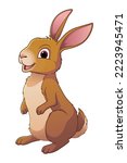 Little Belgian Hare Cartoon Animal Illustration