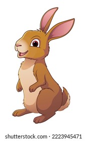 Little Belgian Hare Cartoon Animal Illustration