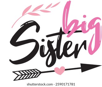 Little Big sister, Lil sis, Retro vintage, dalmatian dots, design, graphic, sisters clipart, shirt, sublimation, cut file, matching