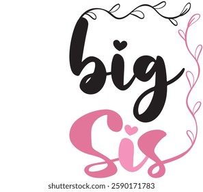 Little Big sister, Lil sis, Retro vintage, dalmatian dots, design, graphic, sisters clipart, shirt, sublimation, cut file, matching