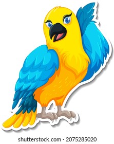 Little bird animal cartoon sticker illustration