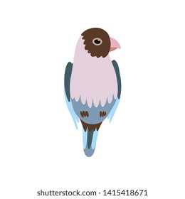 Little Bird, Cute Birdie Home Pet Vector Illustration