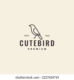 little bird exotics minimal line hipster logo design vector