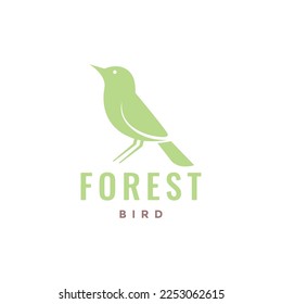 little bird forest typical white eyes isolated modern logo design vector icon illustration template