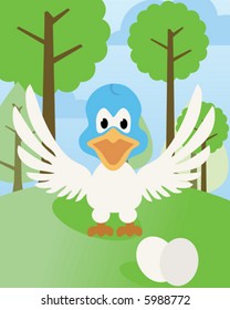 A little bird in the forrest.
