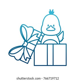 little bird in giftbox