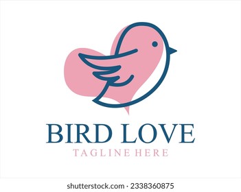 Little Bird Heart Logo design concept