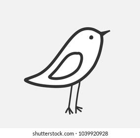 Little bird icon. Vector illustration