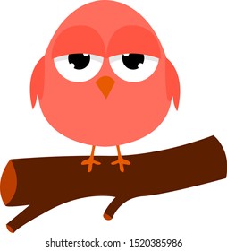Little bird, illustration, vector on white background.