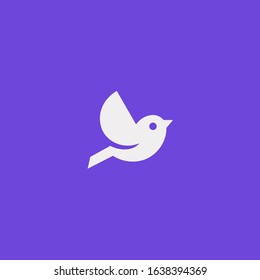 Little bird logo vector icon.