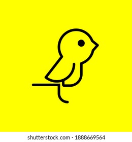 little bird logo vector illustration. Icon,logo,symbol Nature.pet,bird.