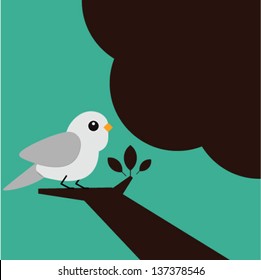 Little bird on the tree.