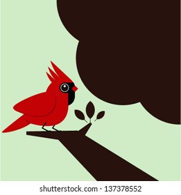 Little bird on the tree.