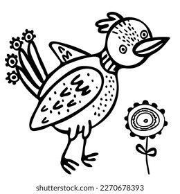 little bird on a white background 