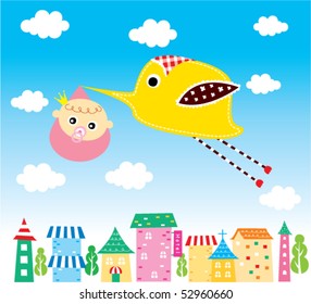 little bird sending baby girl