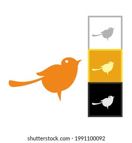 little bird silhouette for nice logo company