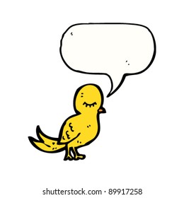 pequeño pájaro con viñeta de burbuja de habla