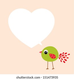 little bird valentine message
