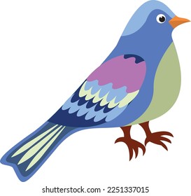 A little bird. Vector file for designs.