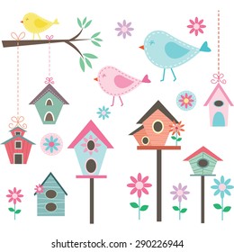 Little Bird,Bird Houses,Birds and Flowers,Branches, Collections