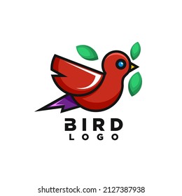 Little birds logo animal design vector