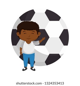 little black boy with soccer balloon