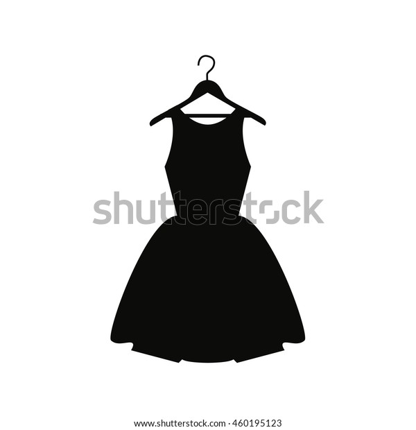 Little Black Dress On White Backgroundvector Stock Vector (Royalty Free ...