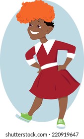 Little Black Girl In Orphan Annie Costume