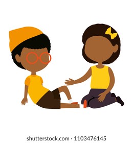 little black kids couple characters