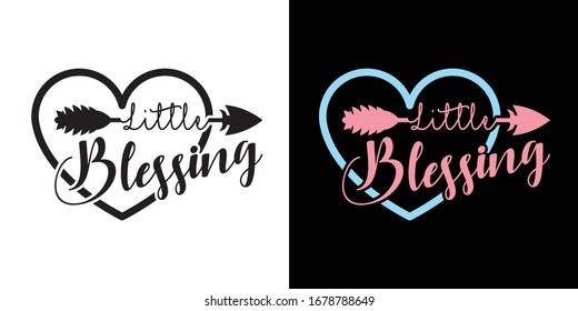 Little Blessing Printable Vector Illustration