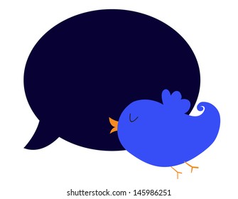 Little blue bird