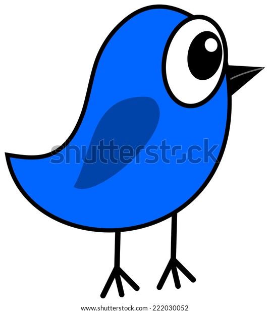 Little Blue Bird Stock Vector (Royalty Free) 222030052