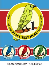 little blue bird prize ribbons